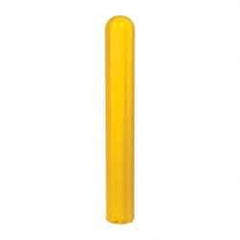 Eagle - 7-7/8" Wide x 7-7/8" Deep x 56" High, 6" Bumper Post Sleeve - Yellow, High Density Polyethylene, 8 Lb, Ribbed Surface - Eagle Tool & Supply
