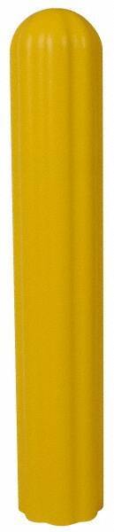 Eagle - 10" Deep x 57" High, 8" Bumper Post Sleeve - Yellow, High Density Polyethylene, 9 Lb, Ribbed Surface - Eagle Tool & Supply