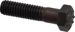 Fairlane - Serrated Tooth, 3/8-16, 1-1/2" Shank Length, 1-1/8" Thread Length, Black Oxide Finish, Hex Head, Adjustable Positioning Gripper - 1/2" Pad Diam, 9/16" Hex, 9/32" Head Height, Fine Tooth Grade - Eagle Tool & Supply