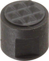 Fairlane - 10-32 Thread, 3/8" Diam, 3/8" High, Threaded, Extra Fine Tooth Grade Diamond Serration Tooth Pattern, Carbide Tipped, Round Positioning Gripper - 3/16" Flat Width, Uncoated - Eagle Tool & Supply