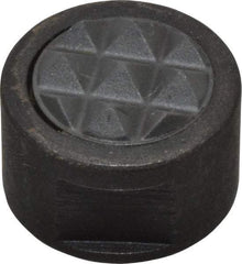 Fairlane - 10-32 Thread, 1/2" Diam, 3/8" High, Threaded, Fine Tooth Grade Diamond Serration Tooth Pattern, Carbide Tipped, Round Positioning Gripper - 3/16" Flat Width, Uncoated - Eagle Tool & Supply