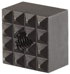 Fairlane - 1/2" Square, 10-32 Thread, 3/8" High, Fine Tooth Grade, Diamond Serration, High Speed Steel, Square Positioning Gripper - 0.03 x 45A° Chamfer, Black Oxide Finish - Eagle Tool & Supply
