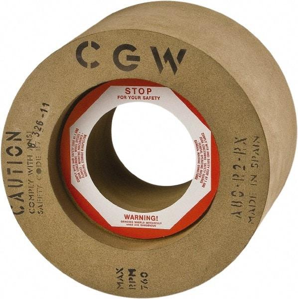 Camel Grinding Wheels - 2" Wide x 9" Diam, Type 1 Feed Wheel - 4" Hole Size, 80 Grit, Hardness R - Eagle Tool & Supply