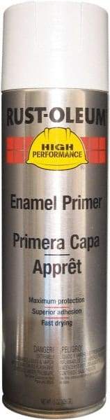 Rust-Oleum - 15 oz White Aerosol Primer - 14 Sq Ft Coverage, Interior/Exterior - Eagle Tool & Supply