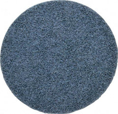 3M - 5" Coarse Grade Ceramic Deburring Disc - Quick Change Connection, Blue, 12,000 Max RPM - Eagle Tool & Supply