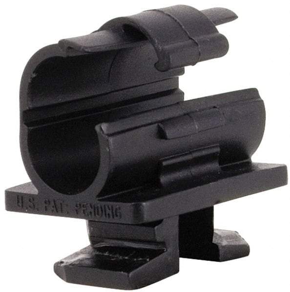 ZSI - 1/2" Tube Diam, Cushion Clamp - Black, 175 Lb Capacity, Polyamide - Eagle Tool & Supply