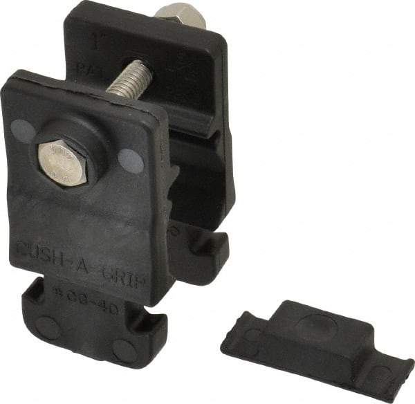 ZSI - 3/4" Pipe, Cushion Clamp - Black, 200 Lb Capacity, Glass Filled Nylon 6 - Eagle Tool & Supply