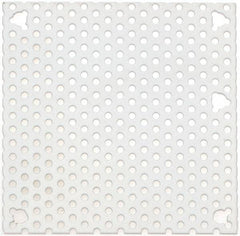 Cooper B-Line - 4-1/4" OAW x 4-1/4" OAH Powder Coat Finish Electrical Enclosure Perforated Panel - 6" x 6" Box, 16 Gauge Steel, Use with 664-1 - Eagle Tool & Supply