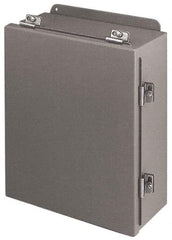 Cooper B-Line - Steel Standard Enclosure Hinge Flat Cover - NEMA 4, 12, 13, 8" Wide x 10" High x 4" Deep, Rainproof & Watertight - Eagle Tool & Supply