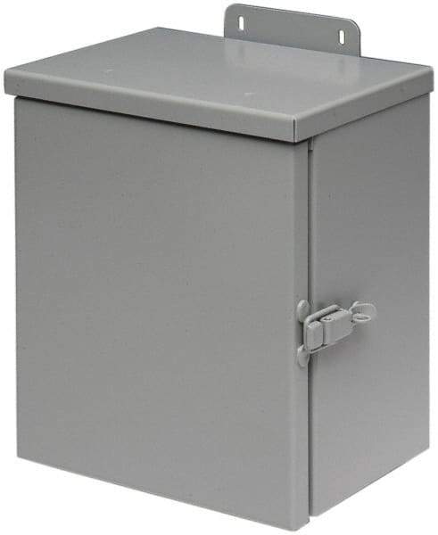 Cooper B-Line - Steel Junction Box Enclosure Hinge Flat Cover - NEMA 3R, 12" Wide x 12" High x 6" Deep, Rainproof - Eagle Tool & Supply