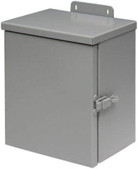 Cooper B-Line - Steel Junction Box Enclosure Hinge Flat Cover - NEMA 3R, 16" Wide x 16" High x 6" Deep, Rainproof - Eagle Tool & Supply