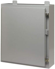 Cooper B-Line - Steel Standard Enclosure Hinge Flat Cover - NEMA 12, 13, 24" Wide x 24" High x 12" Deep - Eagle Tool & Supply