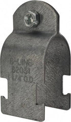 Cooper B-Line - 1-1/4" Pipe, 14 Gauge, Grade ASTM A1011," Pipe or Conduit Clamp - Zinc Plated, 600 Lb Capacity, All Conduit - Eagle Tool & Supply