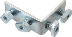 Cooper B-Line - Zinc Plated Carbon Steel 90° Preassembled Strut Fitting - 1/2" Bolt, 4 Holes, Used with Cooper B Line Channel & Strut (All Sizes Except B62 & B72) - Eagle Tool & Supply