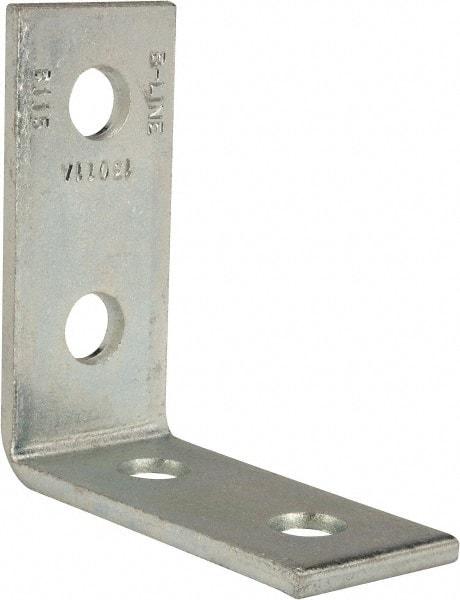 Cooper B-Line - Zinc Plated Carbon Steel 90° Strut Fitting - 1/2" Bolt, 4 Holes, Used with Cooper B Line Channel & Strut (All Sizes Except B62 & B72) - Eagle Tool & Supply