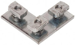 Cooper B-Line - Zinc Plated Carbon Steel Preassembled Flat Corner Strut Fitting - 1/2" Bolt, 3 Holes, Used with Cooper B Line Channel & Strut (All Sizes Except B62 & B72) - Eagle Tool & Supply