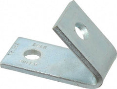 Cooper B-Line - Zinc Plated Carbon Steel 45° Closed Angle Strut Fitting - 1/2" Bolt, 2 Holes, Used with Cooper B Line Channel & Strut (All Sizes Except B62 & B72) - Eagle Tool & Supply