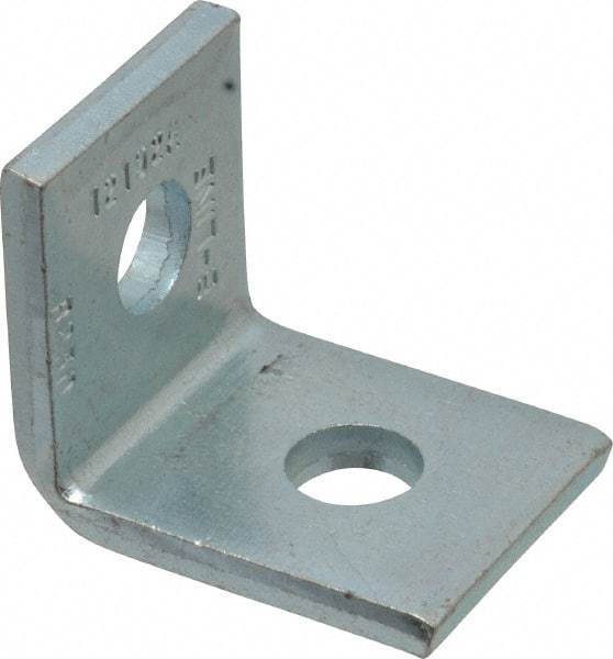 Cooper B-Line - Zinc Plated Carbon Steel 90° Corner Strut Fitting - 1/2" Bolt, 2 Holes, Used with Cooper B Line Channel & Strut (All Sizes Except B62 & B72) - Eagle Tool & Supply