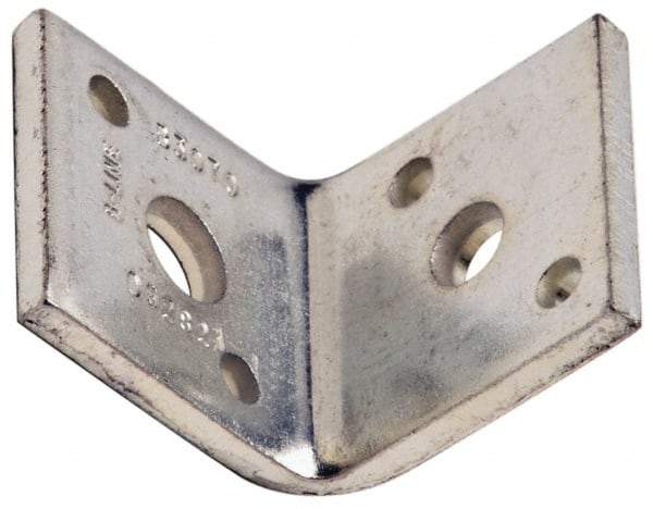 Cooper B-Line - 1/2 or 3/8" Rod, Zinc Plated Carbon Steel Reversible Angle Clip Reversible Angle Strut Clip - 500 Lb Capacity, 2 Holes, Used with Rod To Beam Or Wall Bracket - Eagle Tool & Supply