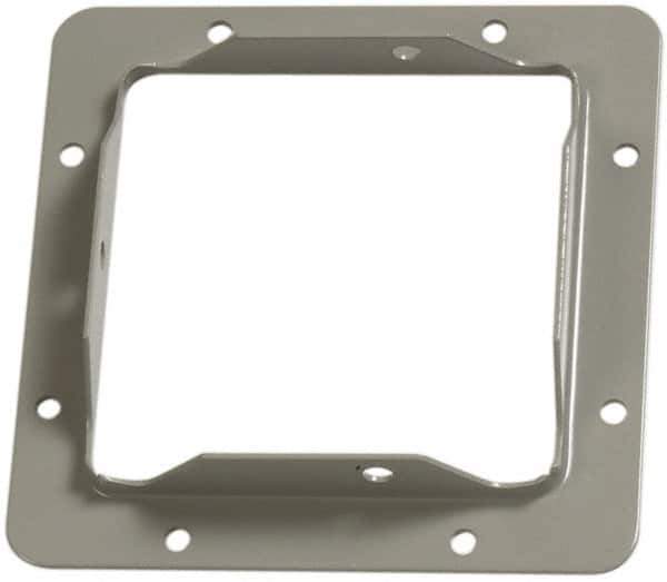 Cooper B-Line - 4 Inch Wide x 4 Inch High, Rectangular Raceway Flange - Gray, For Use with Lay In Wireways, Type 1 Screw Cover Wireway - Eagle Tool & Supply