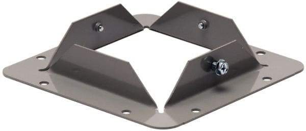 Cooper B-Line - 6 Inch Wide x 6 Inch High, Rectangular Raceway Flange - Gray, For Use with Lay In Wireways, Type 1 Screw Cover Wireway - Eagle Tool & Supply