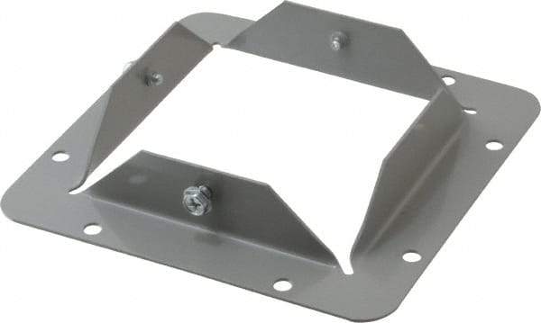 Cooper B-Line - 4 Inch Wide x 4 Inch High, Rectangular Raceway Flange - Gray, For Use with Lay In Wireways, Type 1 Screw Cover Wireway - Eagle Tool & Supply