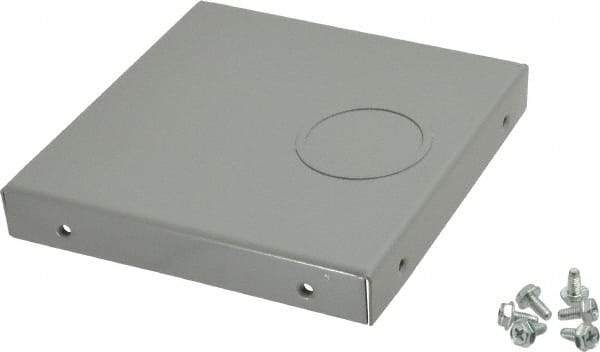 Cooper B-Line - 6 Inch Wide x 6 Inch High, Rectangular Raceway Fitting - Gray, For Use with Lay In Wireways, Type 1 Screw Cover Wireway - Eagle Tool & Supply