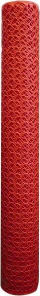 Tenax - 50' Long x 4' High, Orange Temporary Warning Barrier Fence - 1-1/2" x 1-1/2" Mesh - Eagle Tool & Supply