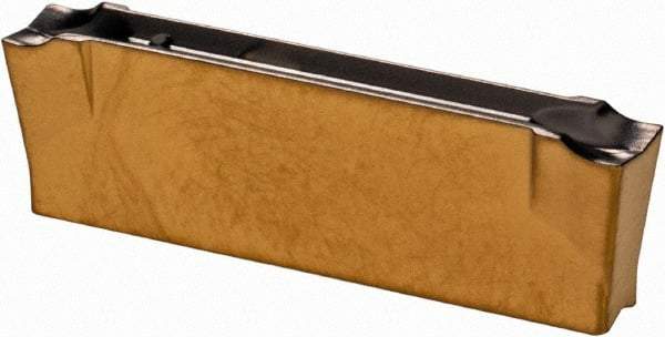 Iscar - DGN3102 IC808 Grade, 0.122" Cutting Width, Carbide Cutoff Insert - Neutral Lead Angle, 0.0079" Cnr Rad, TiAlN/AlTiN/TiN Coated, Double End - Eagle Tool & Supply