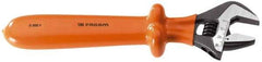 Facom - 1-3/4" Jaw Capacity, 15" Insulated Adjustable Wrench - Steel, Polished Finish - Eagle Tool & Supply