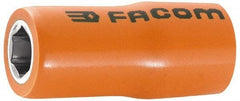 Facom - 1/2" Drive, Standard Hand Socket - 12 Points, 2-3/64" OAL, Alloy Steel - Eagle Tool & Supply