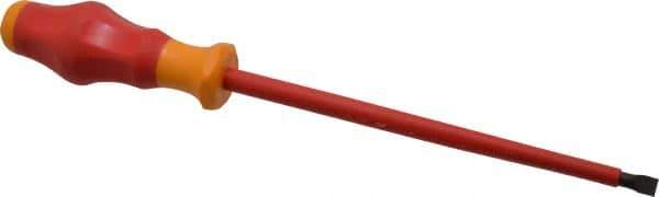 Wera - 312mm OAL Standard Slotted Screwdriver - 200mm Blade Length, Round Shank, Ergonomic Handle - Eagle Tool & Supply