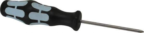 Wera - #0, 5-1/2" OAL, Standard Phillips Screwdriver - 2-3/8" Blade Length, Round Shank, Ergonomic Handle - Eagle Tool & Supply