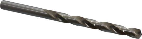 Cleveland - Letter M 135° High Speed Steel Jobber Drill - Bright Finish, Right Hand Cut, Spiral Flute, Straight Shank, 4-3/8" OAL, Split Point - Eagle Tool & Supply