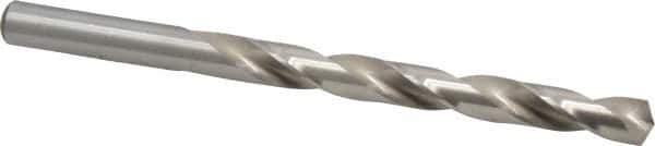 Cleveland - Letter S 135° High Speed Steel Jobber Drill - Bright Finish, Right Hand Cut, Spiral Flute, Straight Shank, 4-7/8" OAL, Split Point - Eagle Tool & Supply