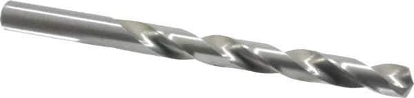 Cleveland - Letter T 135° High Speed Steel Jobber Drill - Bright Finish, Right Hand Cut, Spiral Flute, Straight Shank, 4-7/8" OAL, Split Point - Eagle Tool & Supply