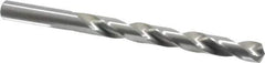 Cleveland - Letter T 135° High Speed Steel Jobber Drill - Bright Finish, Right Hand Cut, Spiral Flute, Straight Shank, 4-7/8" OAL, Split Point - Eagle Tool & Supply