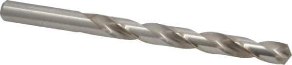 Cleveland - Letter V 135° High Speed Steel Jobber Drill - Bright Finish, Right Hand Cut, Spiral Flute, Straight Shank, 5" OAL, Split Point - Eagle Tool & Supply