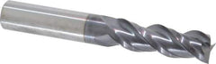 ProMax - 1/2", 1-1/2" LOC, 1/2" Shank Diam, 3-1/2" OAL, 3 Flute, Solid Carbide Square End Mill - Single End, AlTiN Finish, Spiral Flute, 40° Helix, Centercutting, Right Hand Cut, Right Hand Flute, Series 109 - Eagle Tool & Supply