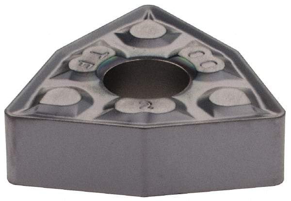 Iscar - WNMG432 TF Grade IC908 Carbide Turning Insert - TiAlN Finish, 80° Trigon, 1/2" Inscr Circle, 3/16" Thick, 1/32" Corner Radius - Eagle Tool & Supply