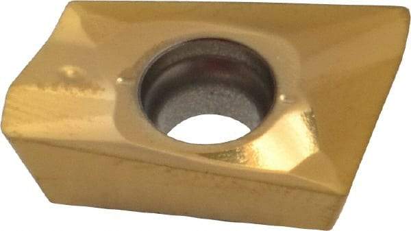 Seco - XOEX180608 E10 Grade F40M Carbide Milling Insert - TiAlN/TiN Finish, 1/4" Thick, 0.031" Corner Radius - Eagle Tool & Supply