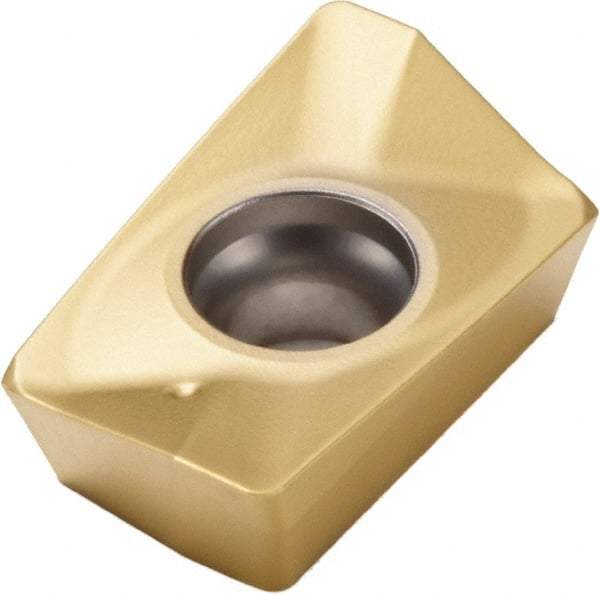 Seco - XOMX180631 M14 Grade F40M Carbide Milling Insert - TiAlN/TiN Finish, 1/4" Thick, 0.122" Corner Radius - Eagle Tool & Supply
