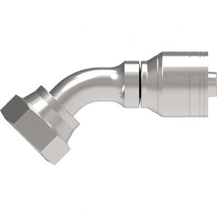 Eaton - Hydraulic Hose Fittings & Couplings Type: Female ORS Swivel, 45 Degree Elbow Hose Diameter: 1 (Inch) - Eagle Tool & Supply