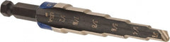 Irwin - 6 Hole Sizes, 3/16 to 1/2" Hole Diam Cobalt Speedpoint Step Drill Bit - Eagle Tool & Supply
