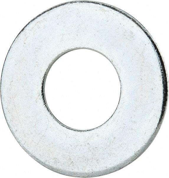 Value Collection - 1-1/8" Screw, Grade 2 Steel USS Flat Washer - 1.243" ID x 2.78" OD, 0.192" Thick, Zinc-Plated Finish - Eagle Tool & Supply
