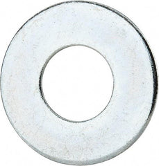 Value Collection - 1-1/8" Screw, Grade 2 Steel USS Flat Washer - 1.243" ID x 2.78" OD, 0.192" Thick, Zinc-Plated Finish - Eagle Tool & Supply