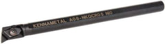 Kennametal - NP.., 17.5° Lead Angle A-NKQC Internal Right Hand Indexable Profiling Toolholder - 1/2" Shank Width, 8" Long, Steel, Through Coolant - Eagle Tool & Supply