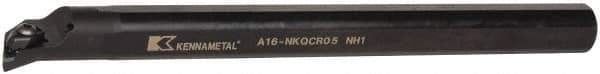 Kennametal - NP.., 17.5° Lead Angle A-NKQC Internal Right Hand Indexable Profiling Toolholder - 1" Shank Width, 12" Long, Steel, Through Coolant - Eagle Tool & Supply