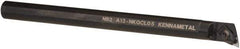 Kennametal - NP.., 17.5° Lead Angle A-NKQC Internal Left Hand Indexable Profiling Toolholder - 3/4" Shank Width, 10" Long, Steel, Through Coolant - Eagle Tool & Supply