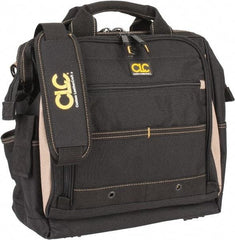 CLC - 33 Pocket Tan & Black Polyester Tool Bag - 13" Wide x 7" Deep x 13" High - Eagle Tool & Supply